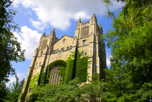 Historic library building in university of Michigan