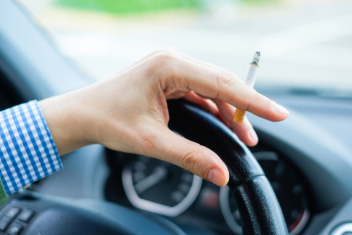 smoking in car