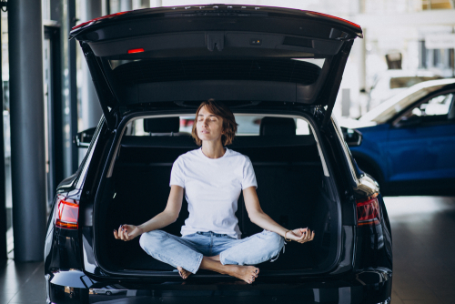 car yoga poses