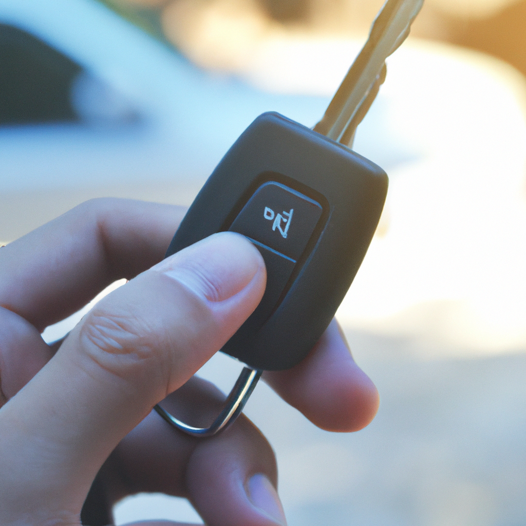 Close-up of a rental car key