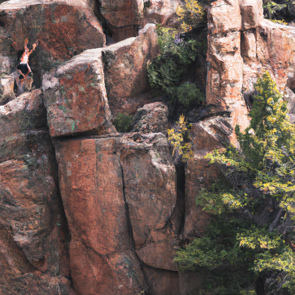 rock climbing in the mountains of Colorado