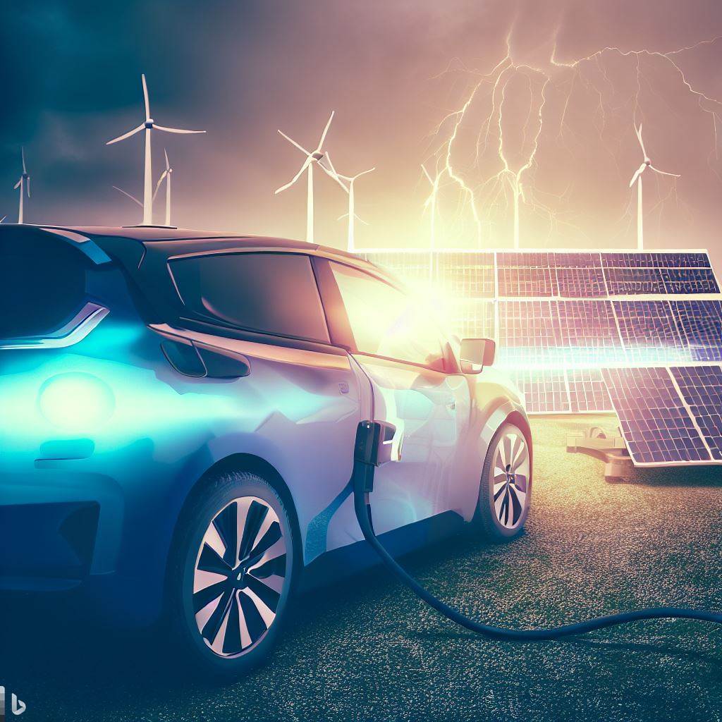 Charging an electric car with renewable energy