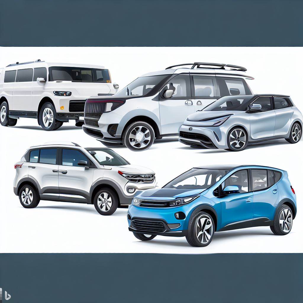 Electric car rental options, including compact cars and spacious SUVs.