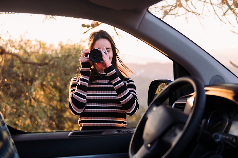 road trip photography girl