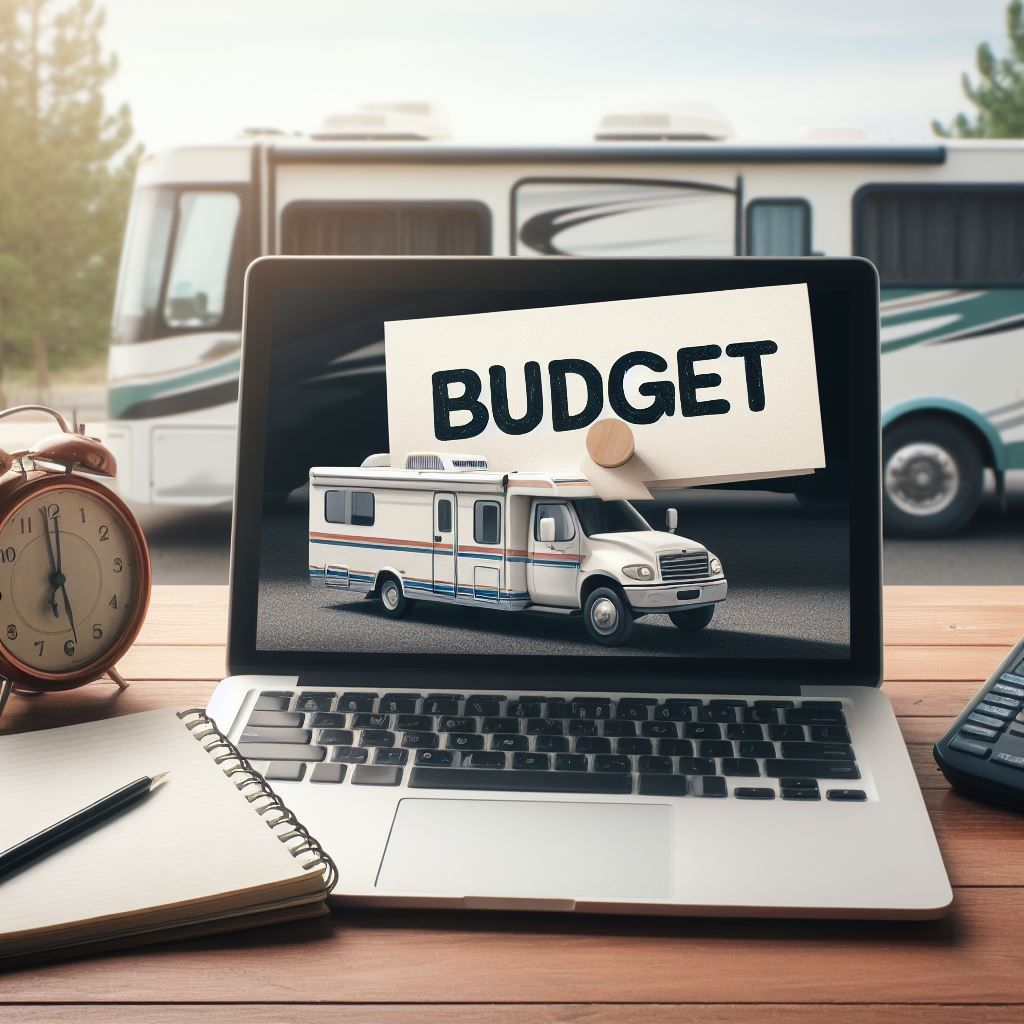 Budget-Friendly RV Vacations on laptop