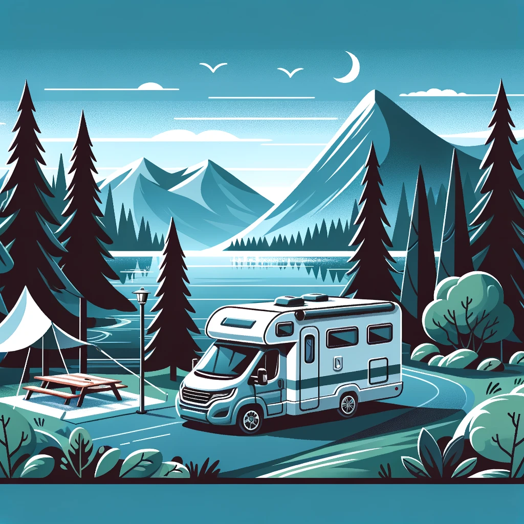 Understand your campsite choice. RV in nature.